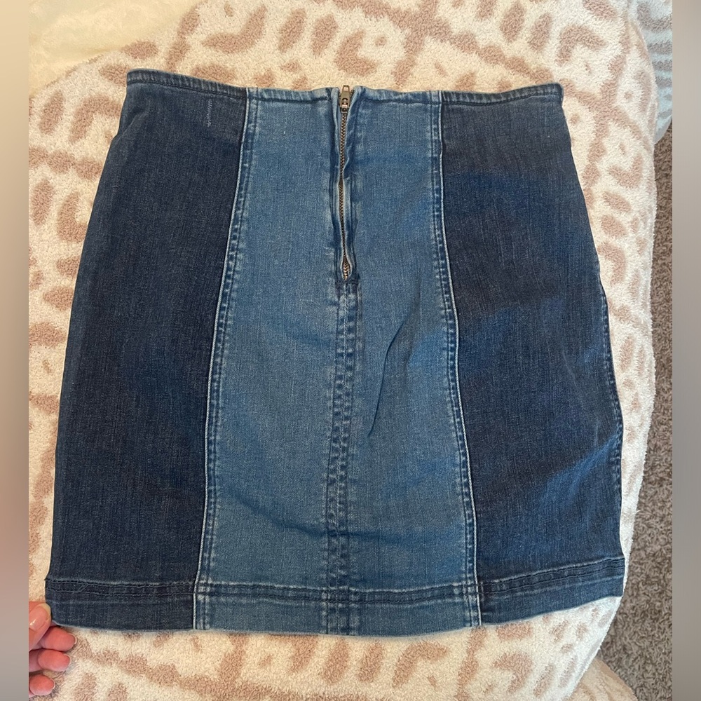 Pacsun two toned denim mini skirt